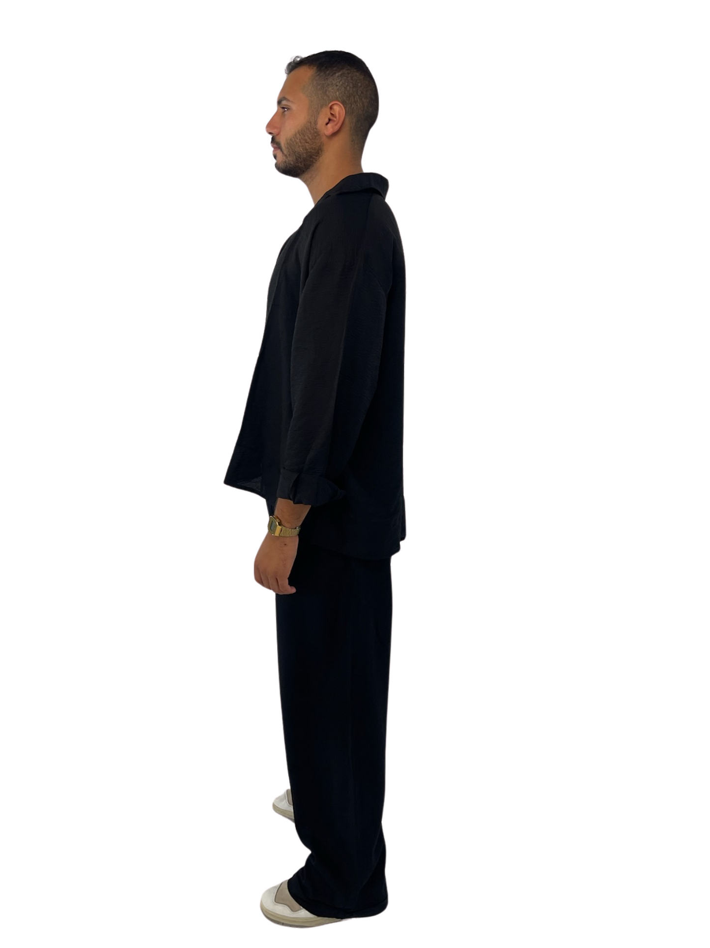 Black linen pants