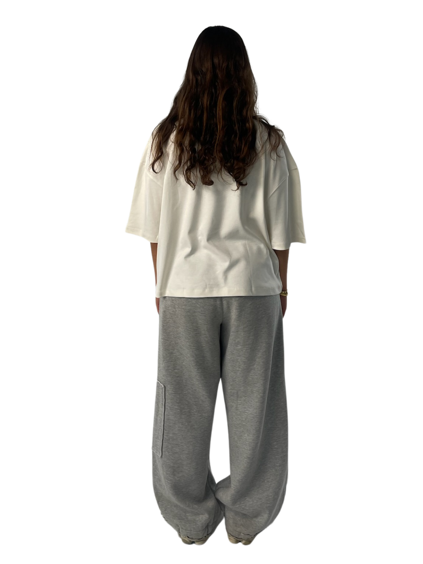 White Oversized Cropped Tee
