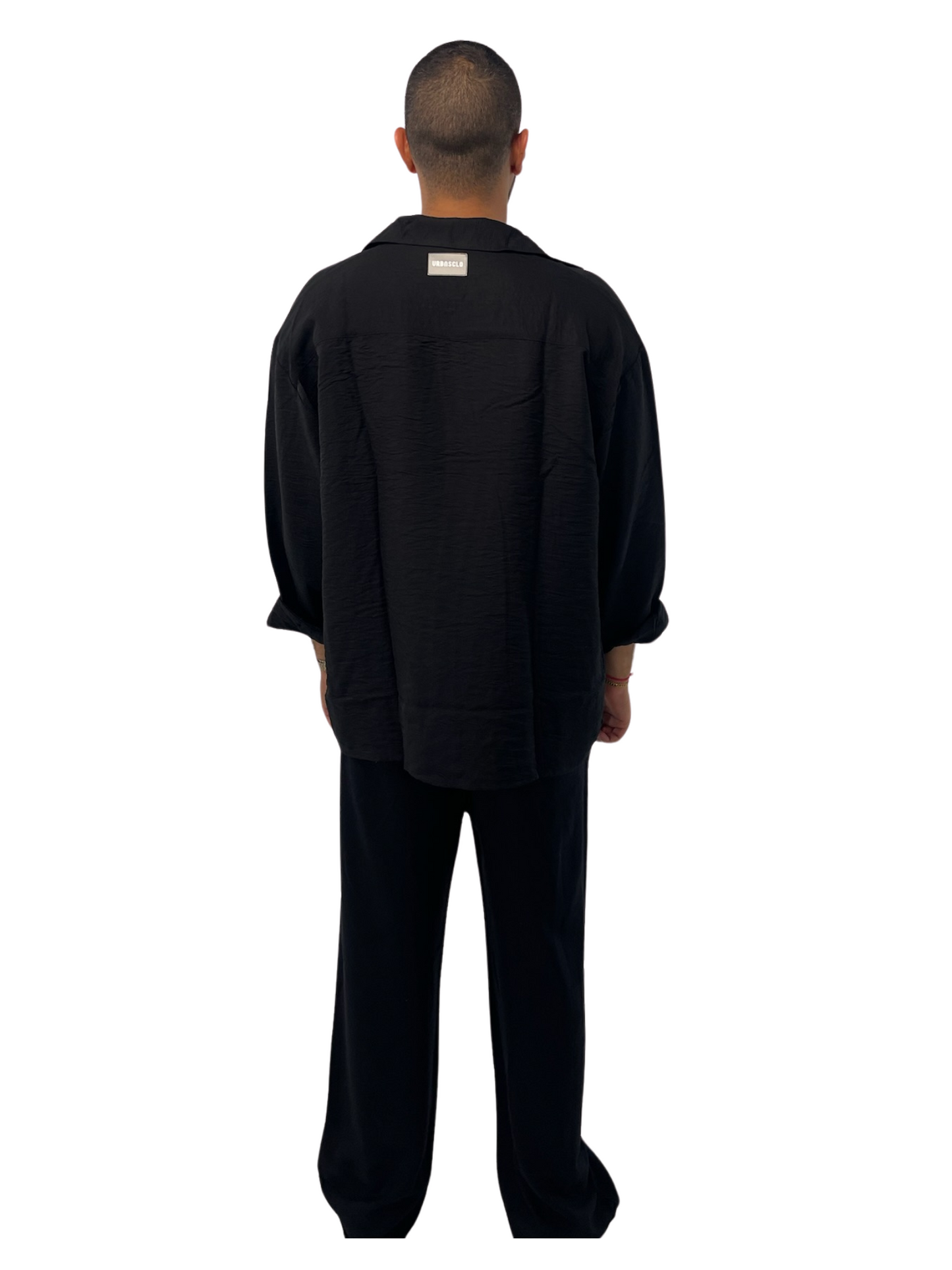 Black linen shirt