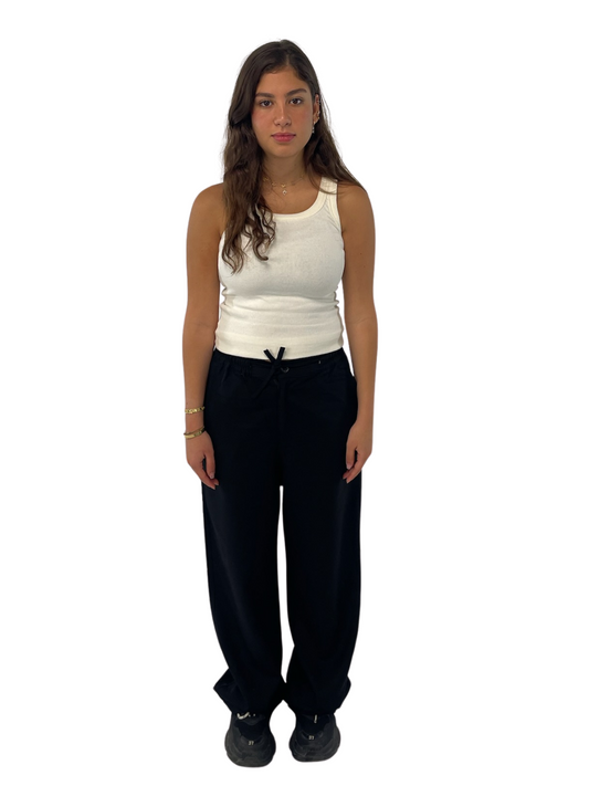 Black linen pants